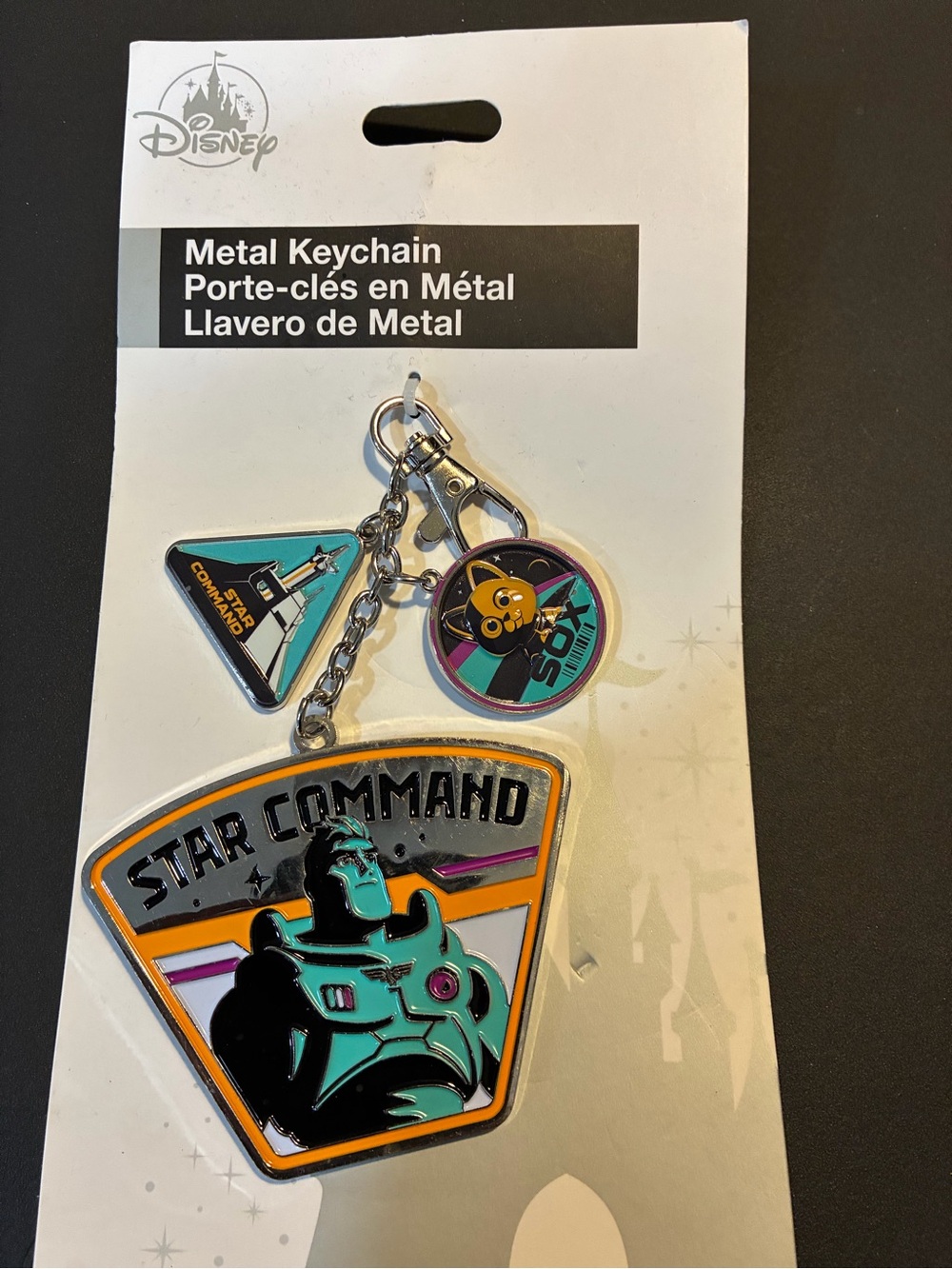 Disney Lightyear Star Command Metal Keychain Retails For $35